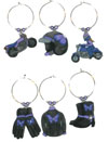 motorcycle wine charms